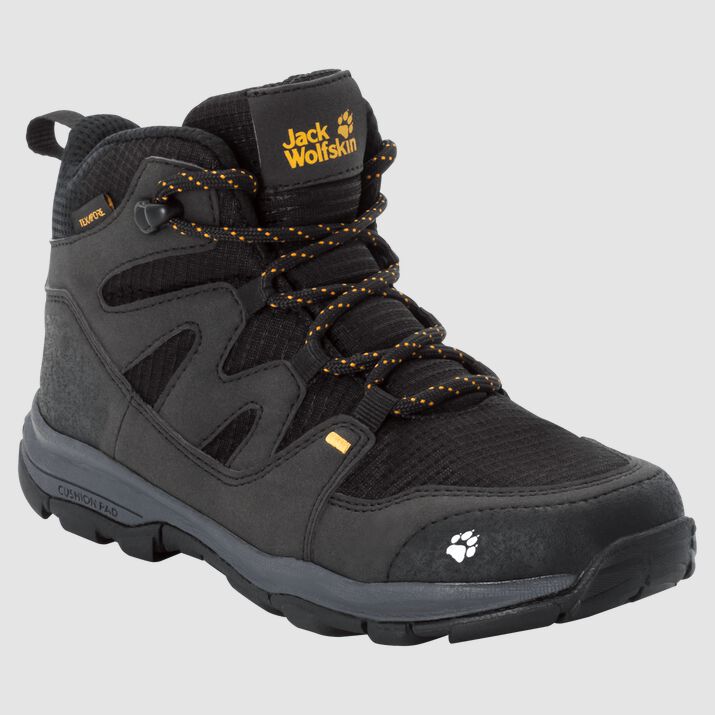 Botas Senderismo Jack Wolfskin Mtn Attack 3 Texapore Mid Niños Negros/Amarillos Mexico-1142673